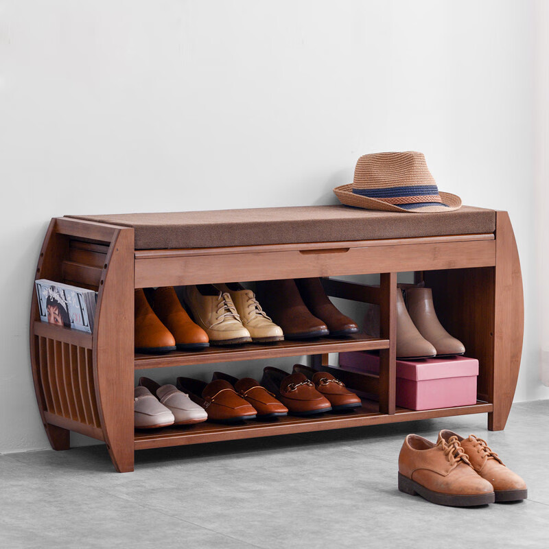 换鞋凳家用门口简约现代鞋凳鞋柜储物门厅玄关创意换鞋柜 82cm中式换