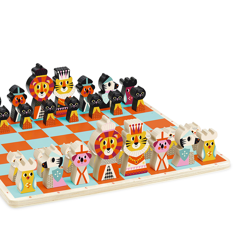法国vilac我的国际象棋卡通动物造型入门木质象棋逻辑能力棋类儿童6岁