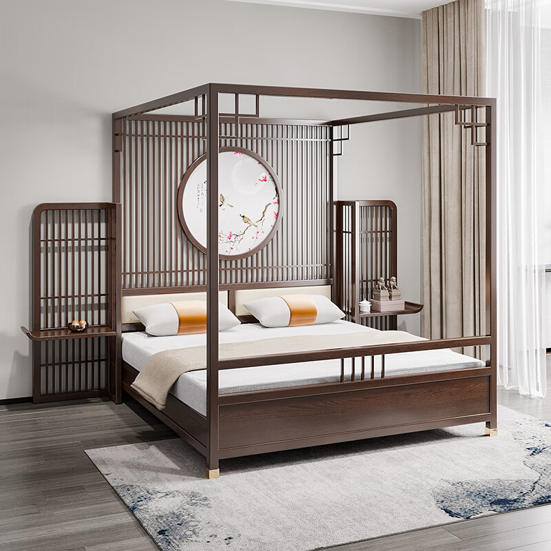 生态宜家(eco-me)拔步床新中式架子床实木双人现代简约四柱床主卧中国