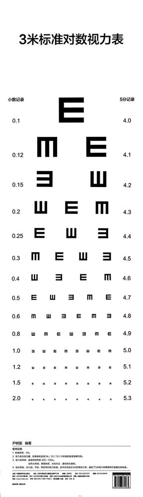 3米标准对数视力表