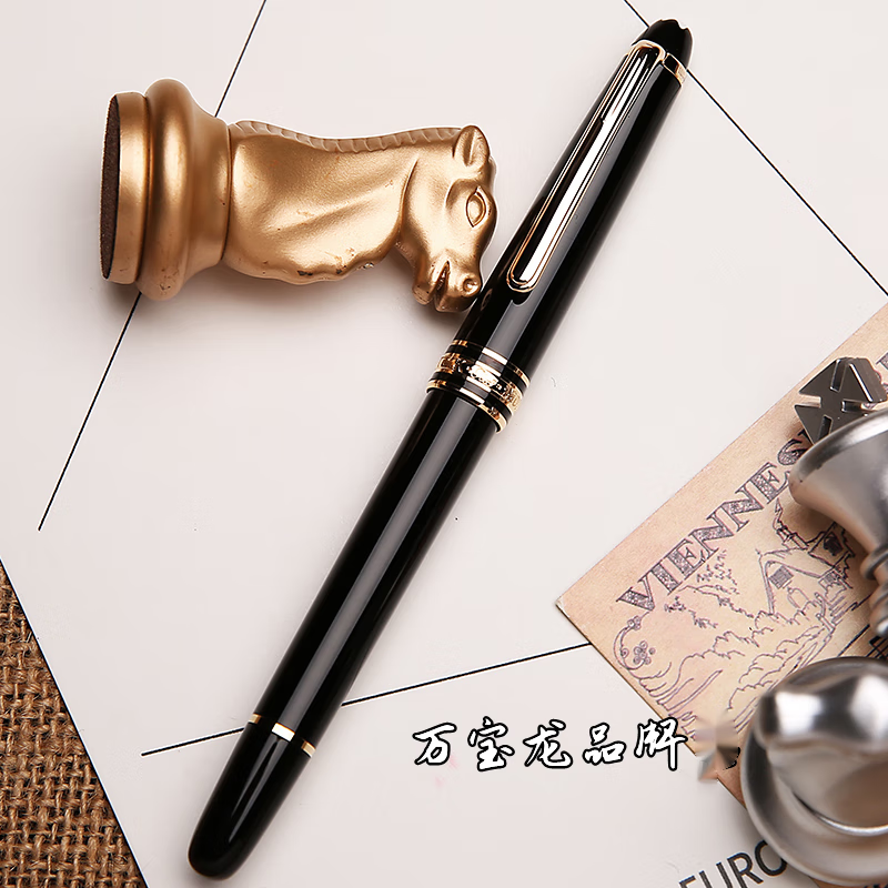 万宝龙钢笔大班p163签字笔宝珠笔经典款高端商务 镀金色 专柜联保