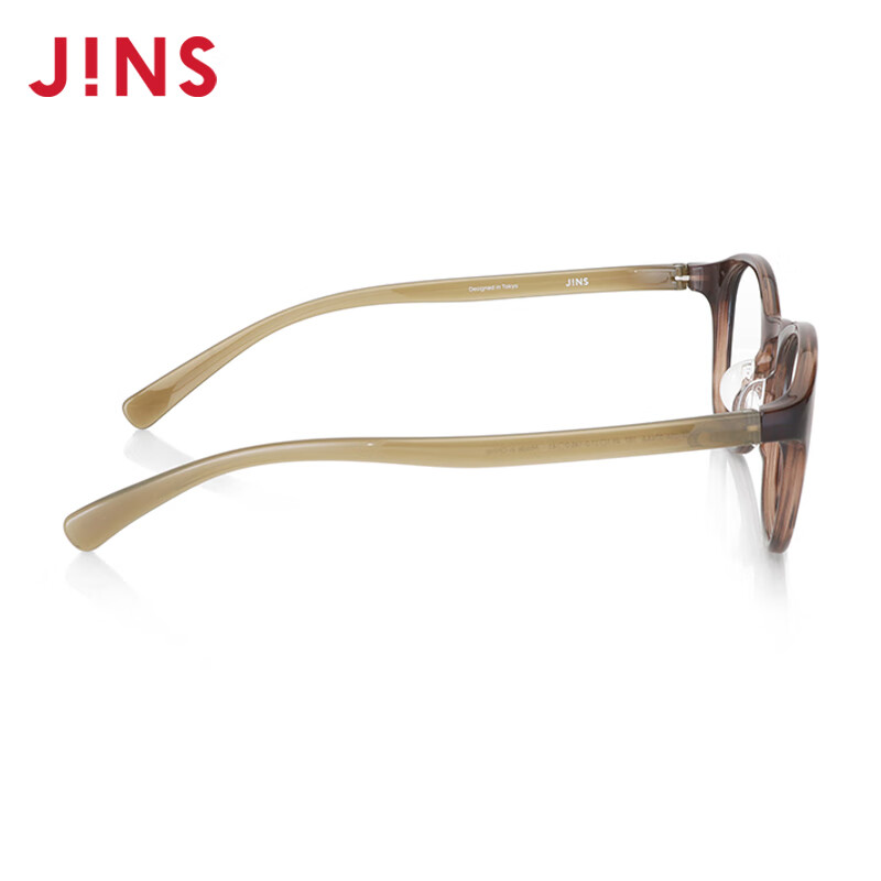 睛姿（JINS）含镜片近视眼镜男女居家休闲舒适佩戴可加配防蓝光镜片UGF23A074 187深棕色玳瑁