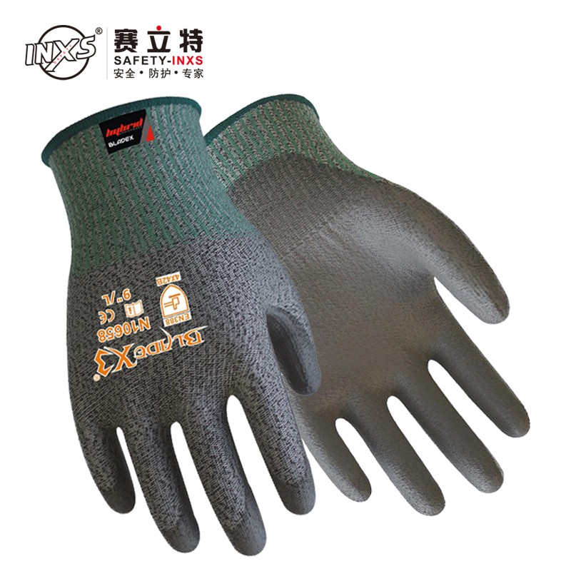 赛立特 防割手套 3双 pu涂层耐磨 工业防护五金劳保 n10658 7码