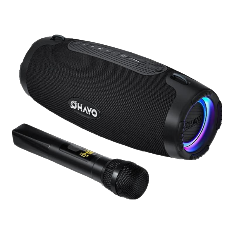 雷登（OHAYO）M8便攜式大功率無(wú)線藍(lán)牙音箱重低音炮高音質(zhì)廣場(chǎng)舞手提戶外k歌音響大音量防水音箱可插u盤 M8單麥版+U盤16G+話筒電池組+肩帶