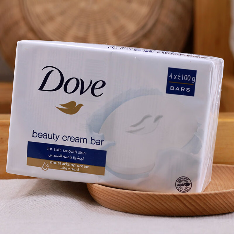 多芬(dove)香皂滋润保湿温和清洁洗脸洗头洗澡洗手 多芬香皂 4块 90g