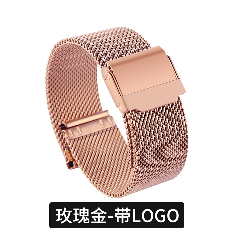 男女米兰钢带金属不锈钢精钢惠灵顿手表 dw钢带-玫瑰金色(带logo)