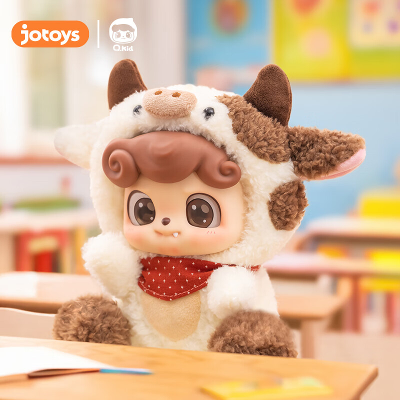 KKV正品JOTOYS奇偶潮乐Q宝动物幼稚园系列盲盒手办玩具摆教师节礼物 随机发1个(如需端盒数量拍6个) 拆封后不支持无理由退货退款