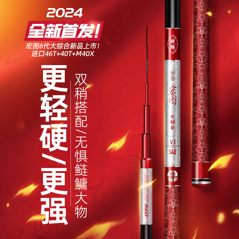 双宝(shuangbao)双宝宏图鱼竿手竿超轻超硬28偏19调钓鱼竿台钓 3.