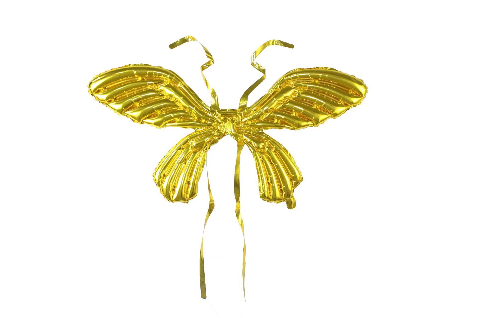 七丌亓铝膜气球天使背挂式蝴蝶翅膀铝膜气球主题儿童生日派对夜间发光