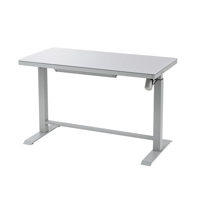 山业电脑桌 玻璃写字桌 家用桌 老板桌员工桌 电动升降桌 卧室站立桌 灰色