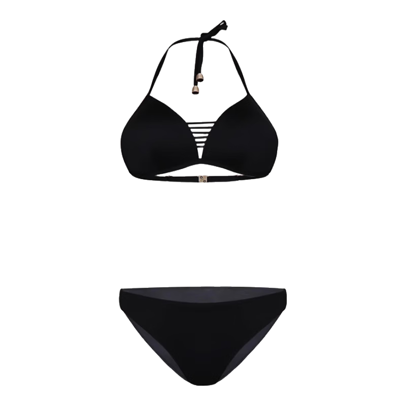 范德安(BALNEAIRE)比基尼時(shí)尚性感泳衣小胸聚攏顯瘦溫泉海邊游泳衣女 83282 藍(lán)色 L