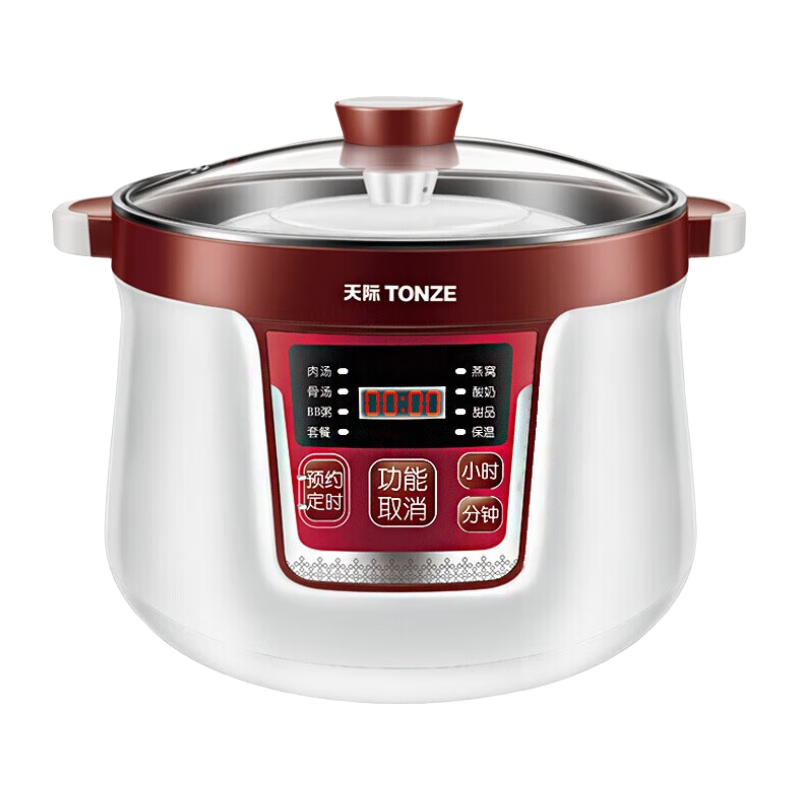 天際隔水燉電燉燉鍋陶瓷大容量家用304不銹鋼燉盅全自動(dòng)煲湯一鍋四膽 小內(nèi)膽0.65L一鍋四膽 3.2L 304不銹鋼 玻璃蓋子 配陶瓷蒸格