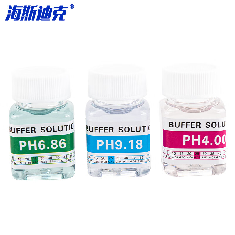 海斯迪克 HKC-142 标准缓冲剂/液 三点校正pH校准液 50ml/瓶*3（三点各1瓶） 