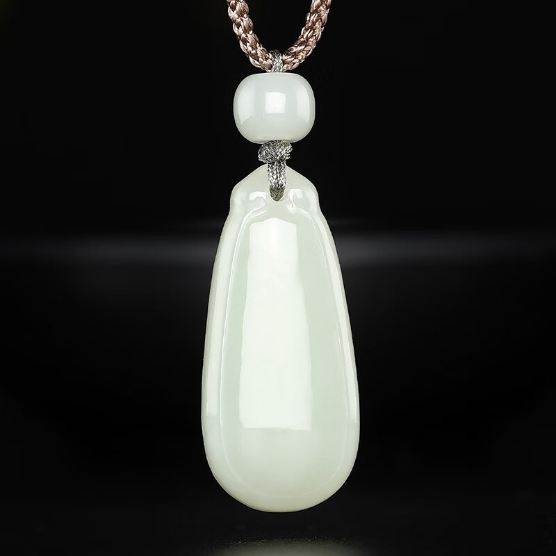 东方雅翠和田玉吊坠精致水滴挂件玉石吊坠 和田玉水滴吊坠