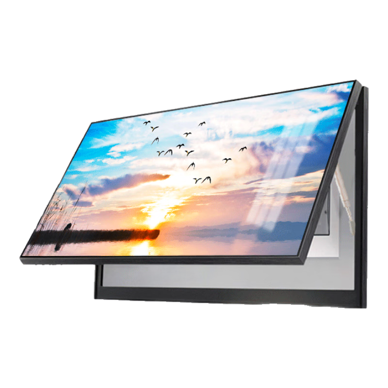 良品大師 大尺寸電表箱裝飾畫北歐風(fēng)免打孔客廳餐廳掛畫配電箱遮擋壁畫電閘盒墻畫 朝霞海岸(鋼化水晶畫面) 高45*寬90遮擋35*80 液壓款