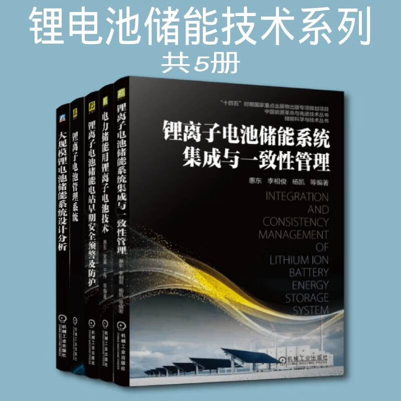 套装 官网正版 锂离子电池储能技术系列 共5册 系统集成与一致性管理