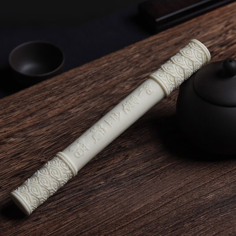 仙知古作象牙果如意金箍棒横财手把件实心正圆心经如意摆件工艺品定海