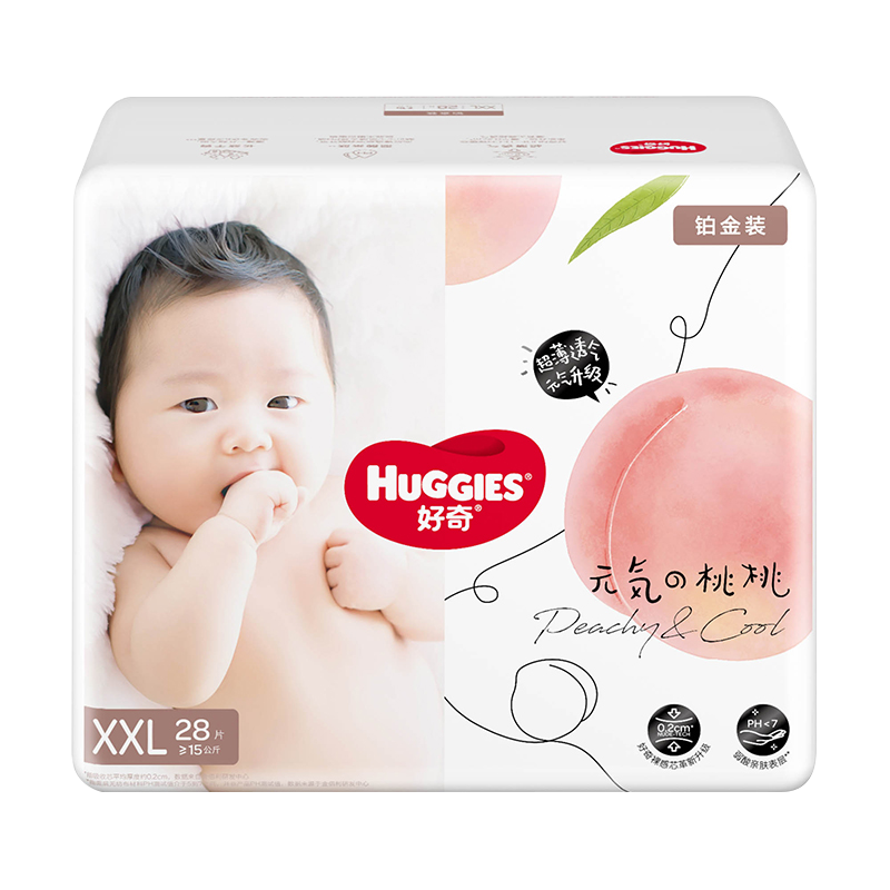���ڲ��������棨Huggies�� �����մ����װֽ���С�ҿ� Ӥ����ʪ�����׶���ˬ����͸�� XXL28Ƭ ֽ��� ��15kg���ϡ�