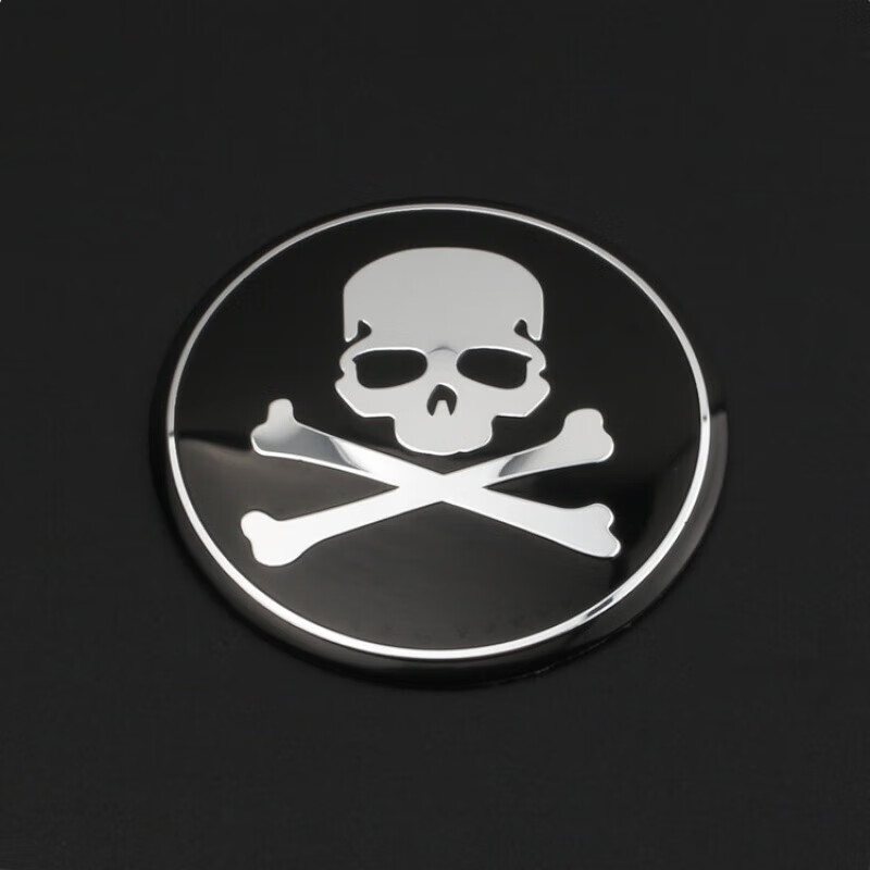 标跃(biao yue)骷髅头车贴搞怪车标后标志尾标车身装饰贴汽车个性改装