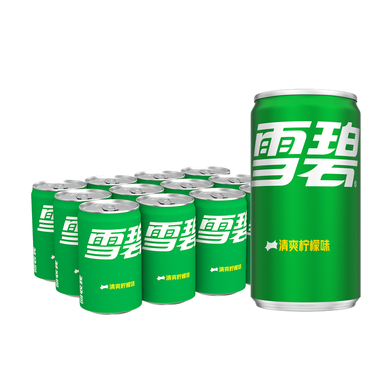sprite 柠檬味 汽水 碳酸饮料 200ml*12罐 整箱装 迷你摩登罐 小雪碧