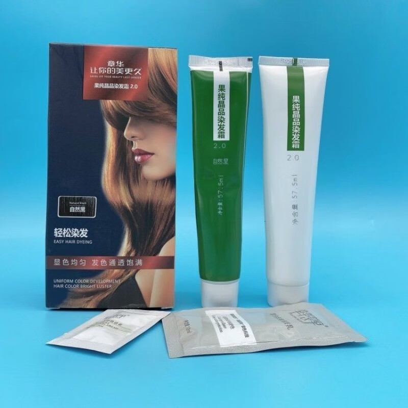 章华(savol)果纯晶品染发霜焗油染发膏染发剂遮盖白发香薰护理防粘