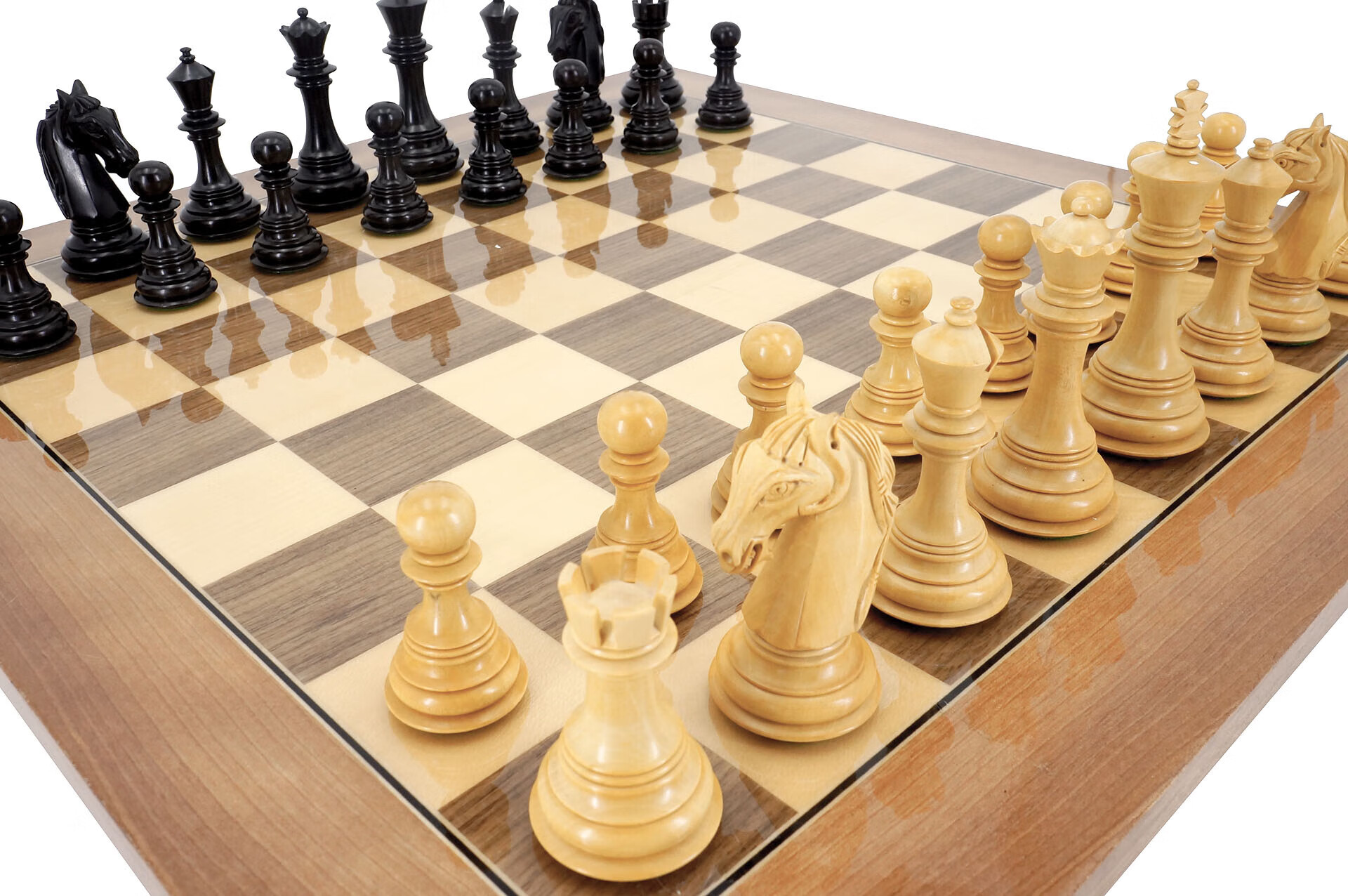 博圣象棋进口 实木大号斯汤顿国际象棋  colombia 黑色(乌木)棋子