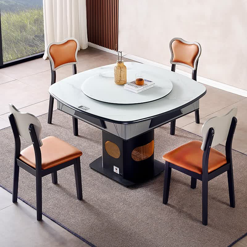 圣菲顿麻将茶几一体桌机全自动多功能升降实木餐桌两用一体电动机麻桌