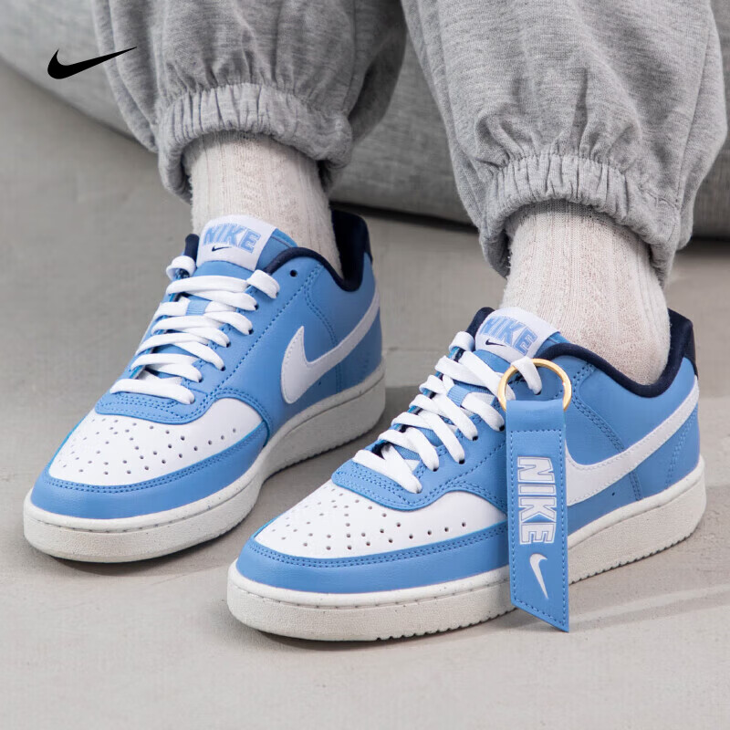 鞋女鞋2024夏季新款缓震运动鞋低帮时尚轻便透气板鞋 fj2767-400蓝色