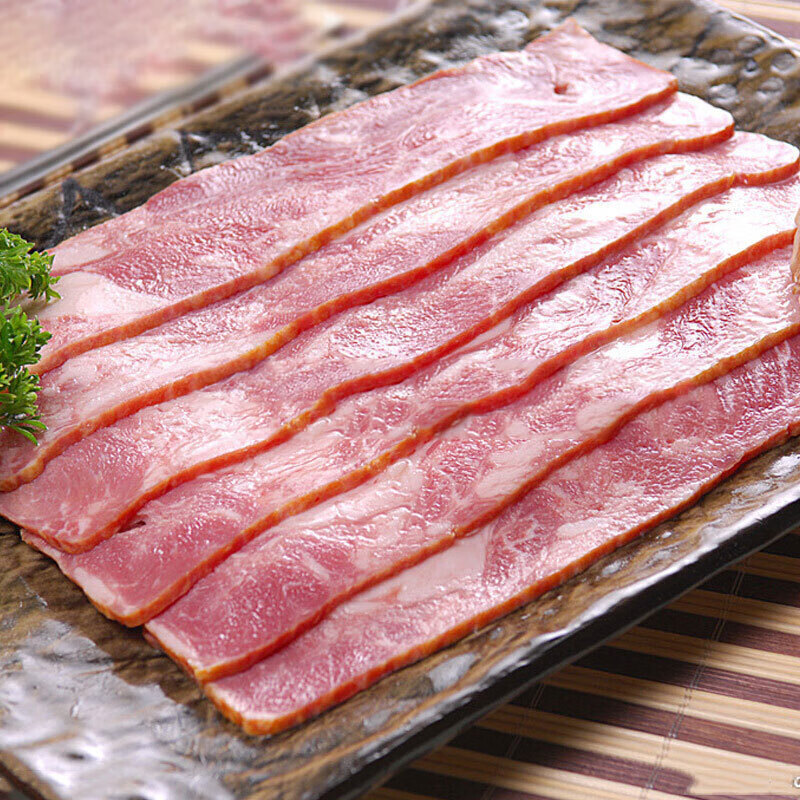 伯贤新品雪花培根肉手抓饼烧烤肉片早餐三明治培根披萨3/6斤 3斤