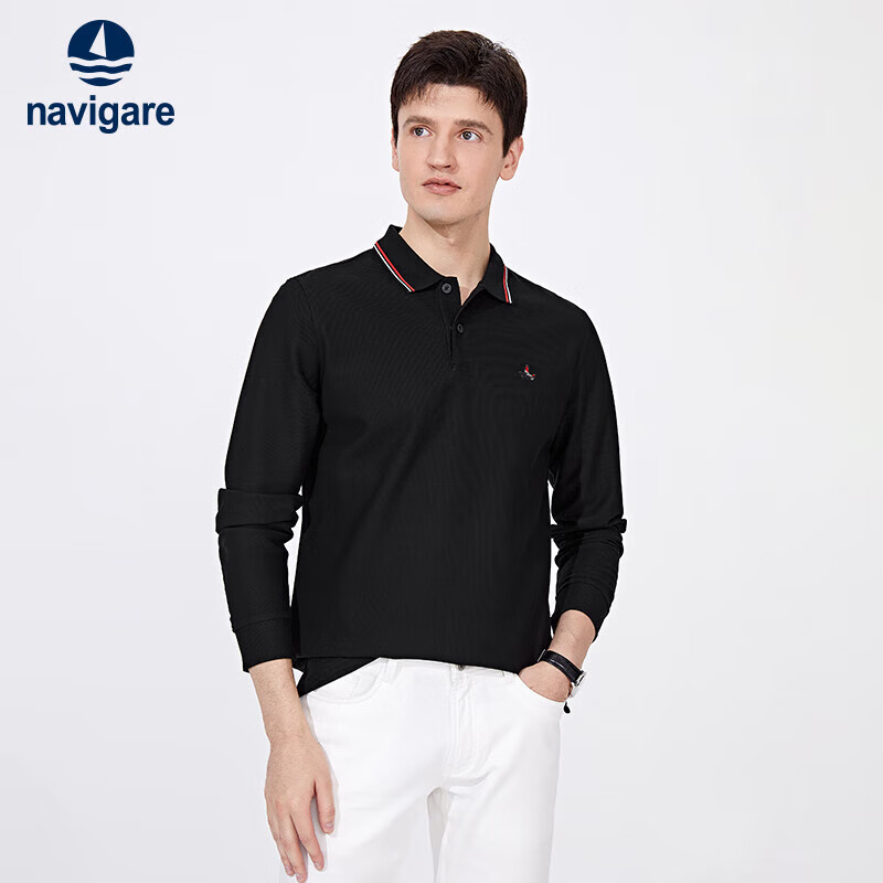 Navigare意大利小帆船男士长袖POLO衫全棉透气上衣1315023504 黑色 2XL/54使用感如何?