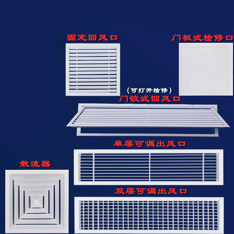 赋敬定制定制abs新排风通风口空调出风口单双层百叶窗铝合金检修口