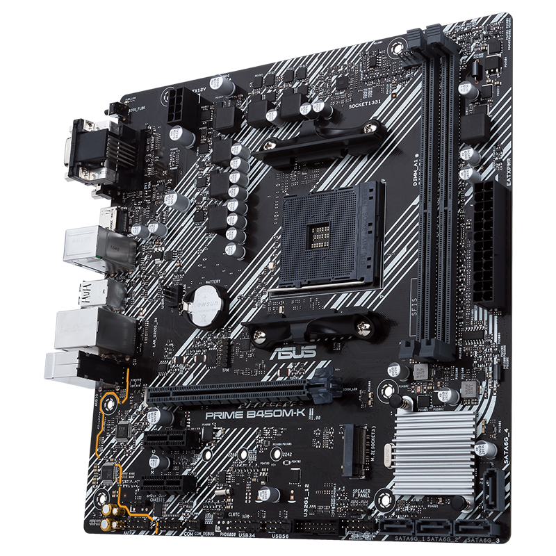 ASUS 华硕 PRIME B450M-K II 主板 支持 CPU 3700X/3600（AMD B450/ Socket AM4）