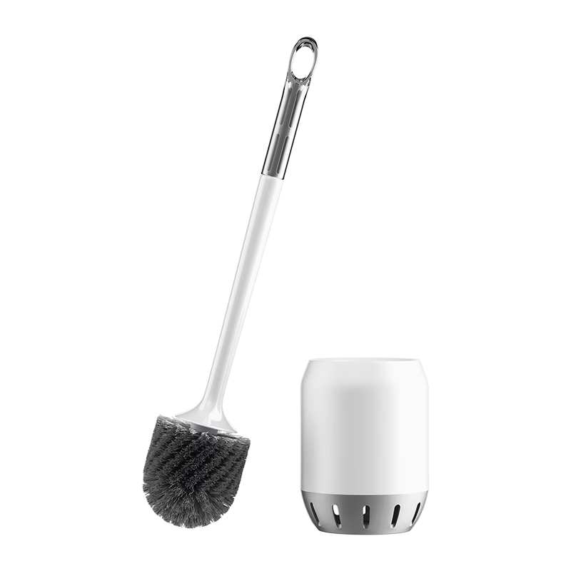 美丽雅马桶刷套装壁挂式带底座长柄圆头免打孔无死角洗厕所卫生间清洁刷