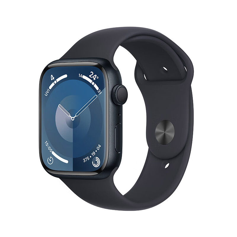 Apple Watch Series 9 智能手表45毫米午夜色铝金属表壳 午夜色运动型表带S/M「GPS款」iWatch s9