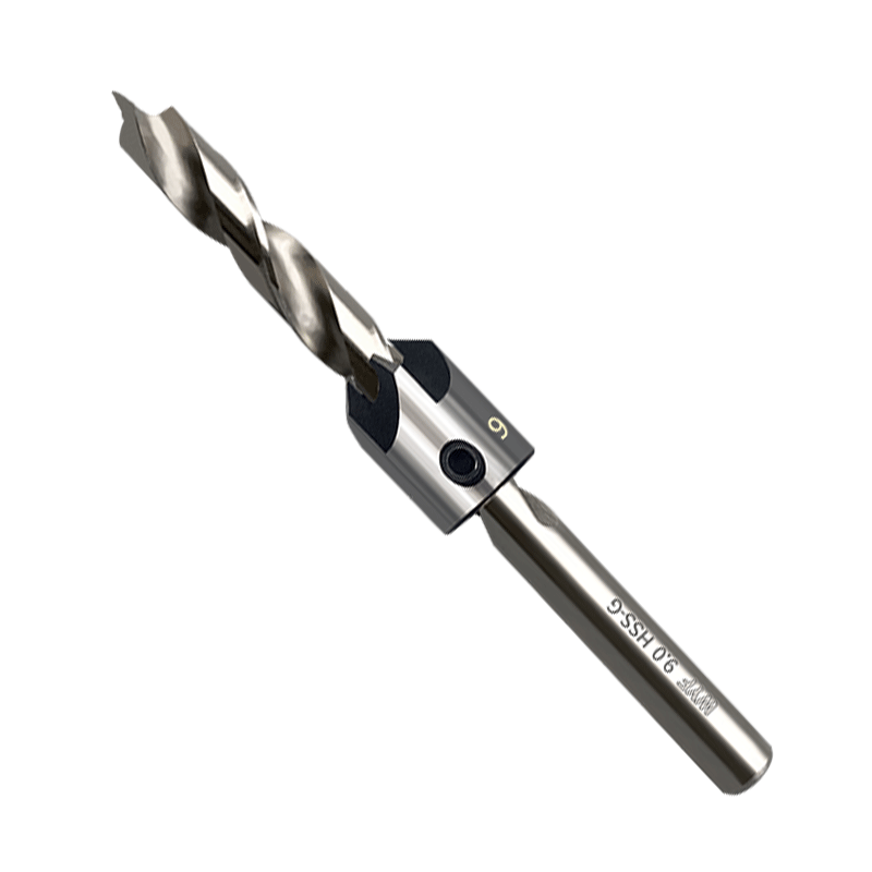 沃一工具 WO YI TOOLS高碳鋼三尖鉆孔單刃五刃限位鉆頭木工開(kāi)孔快速定位沉頭倒角器套裝 3mm五刃沉頭倒角器