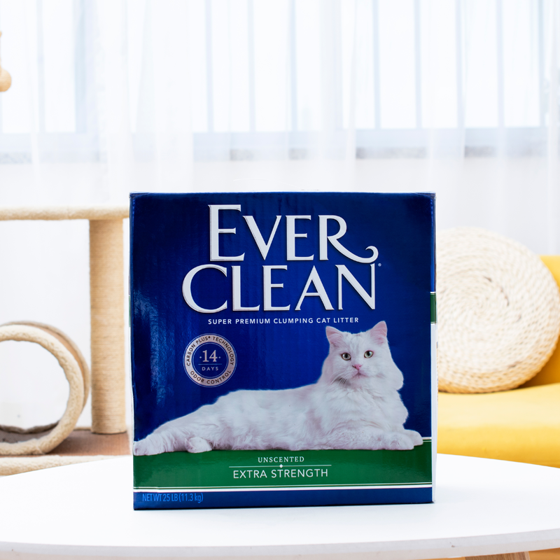铂钻(everclean)猫砂 进口宠物猫厕所无尘幼猫结团猫沙 活性炭低敏砂