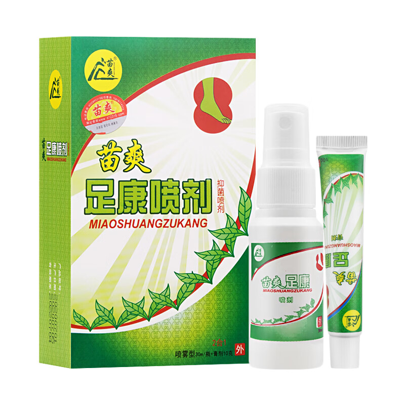 苗爽苗爽足康喷剂抑菌喷雾30ml 10g套装 1盒装