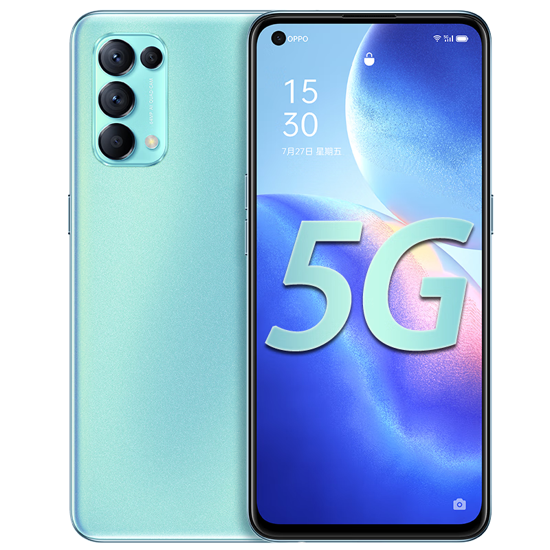 reno5 k 5g手机全网通 65w闪充 6400万四摄 oppo reno5k 恋恋清风 8gb