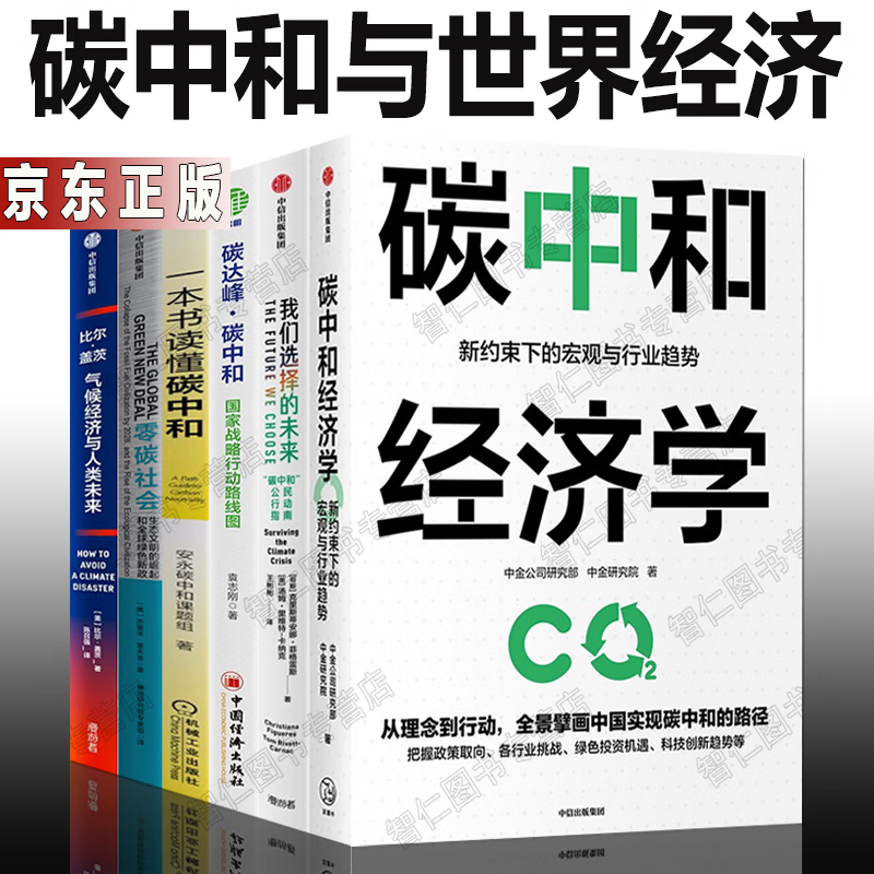碳中和书籍6册 碳中和经济学 我们选择的未来+气候经济与人类未来 零碳社会碳达峰 零碳社会