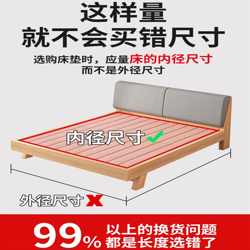 海马席梦思床垫软垫厚20cm家用弹簧双人床十大排名1.
