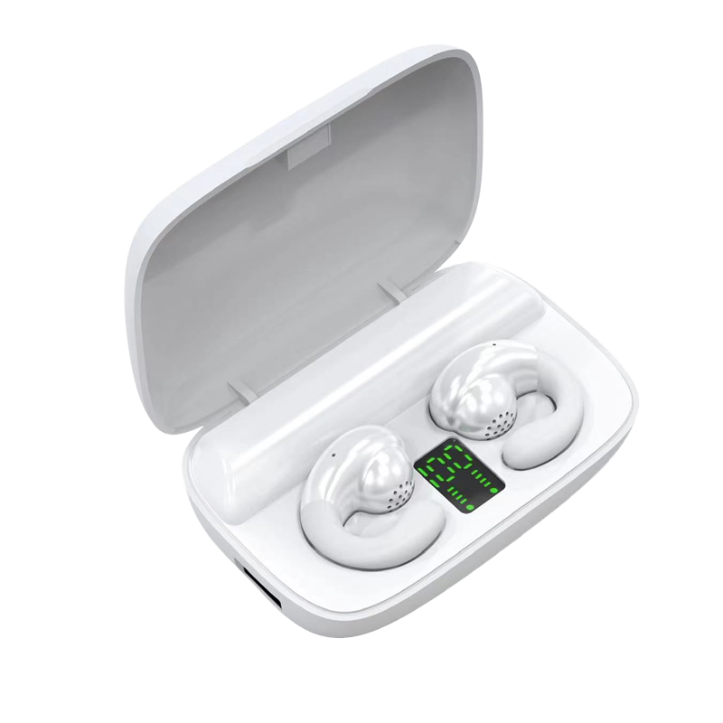 XAXR T20 不入耳真无线蓝牙耳机双耳迷你隐形小型高端挂耳式骨传导概念超长待机运动适用华为苹果12通用 白色