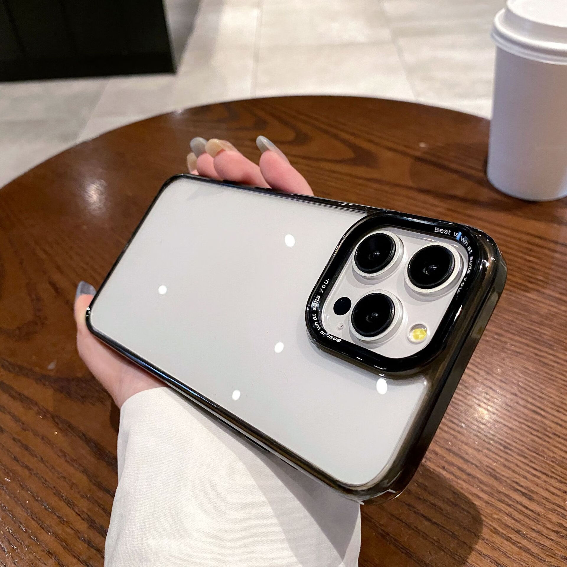 适用苹果15手机壳 iPhone11亮影Pro Max磁12吸13软壳14透明15Pro 金属亚克力2.0【黑色】 苹果15