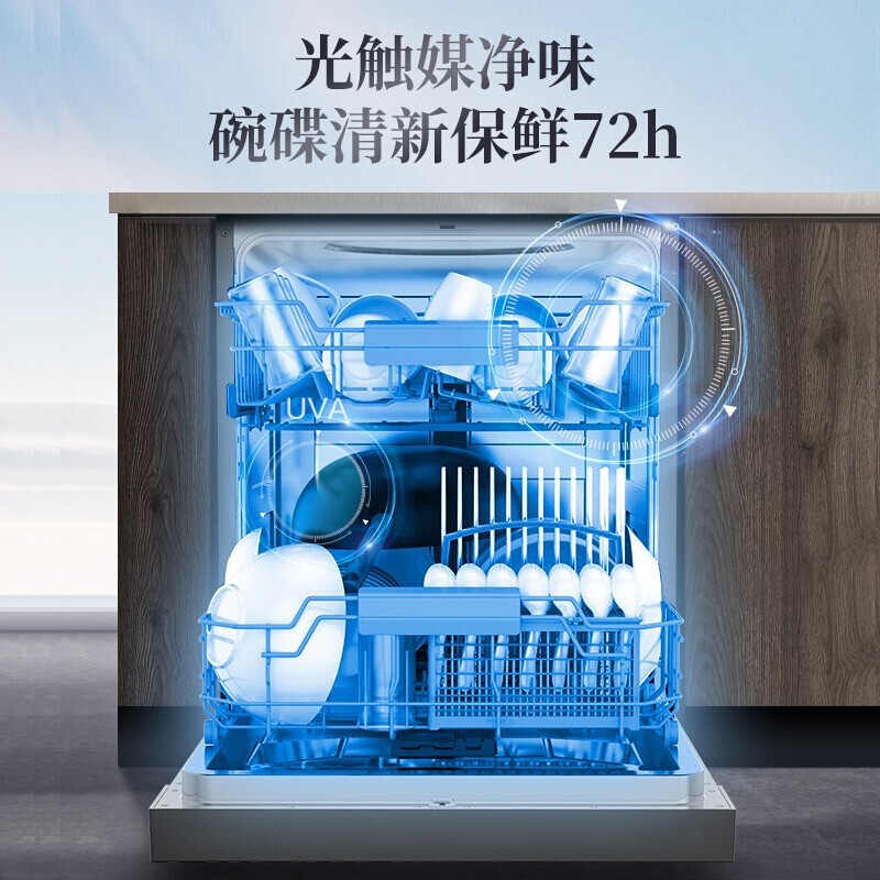 美的（Midea）10套 嵌入式 家用洗碗机 除菌刷碗机 智感热烘 光触媒净味 智能家电 V3