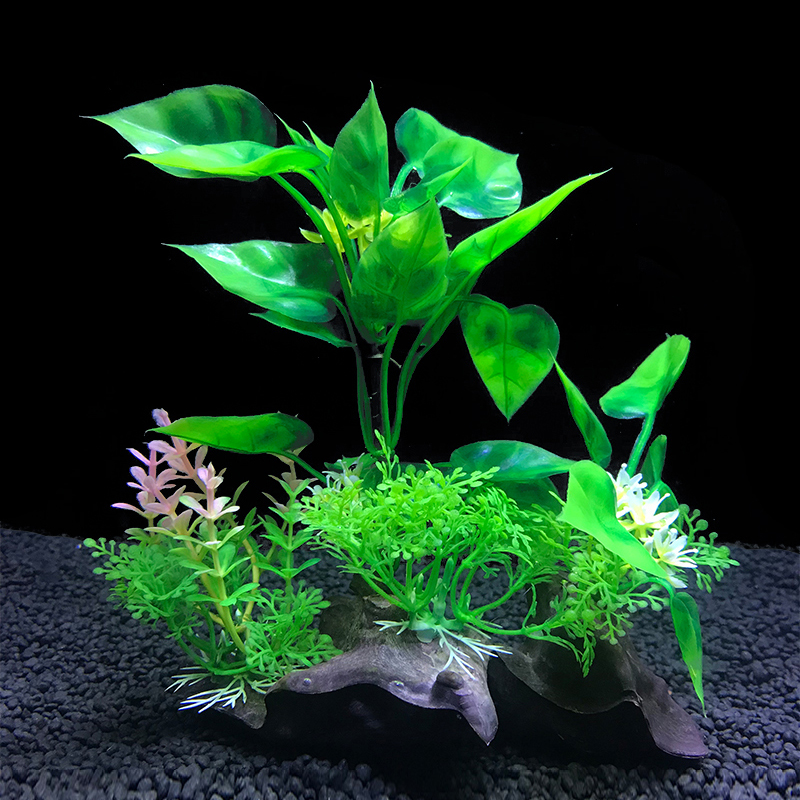 博宇鱼缸造景石 水草鹅卵石水族箱布置 假山沉木仿真 盆景装饰 水草