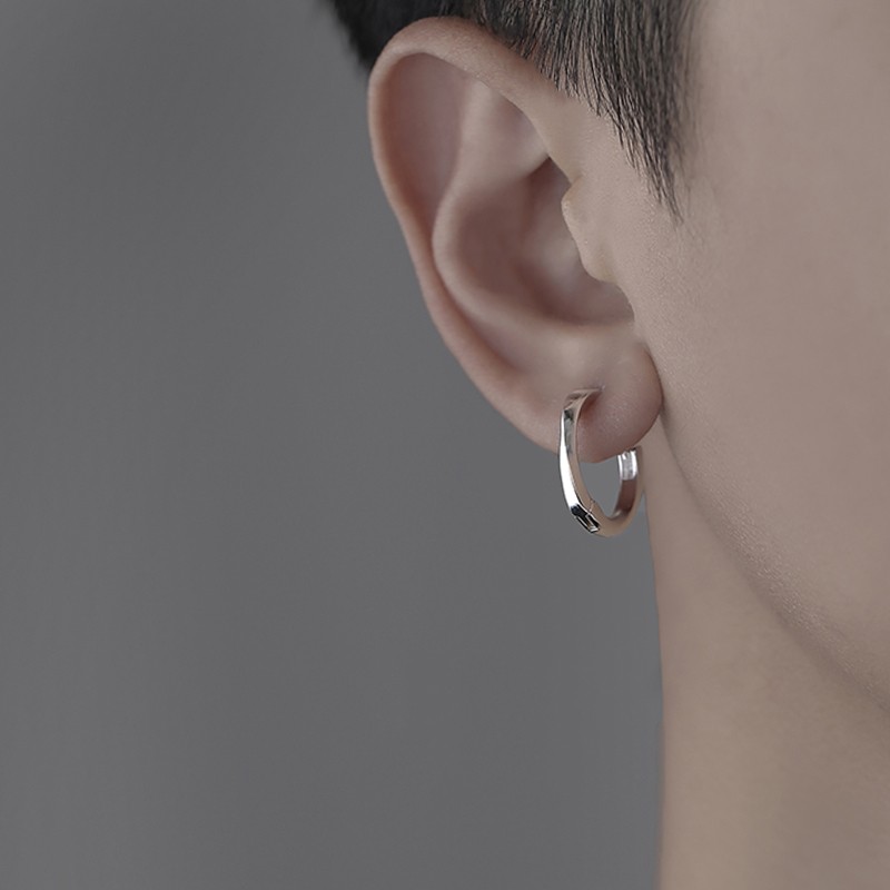 颜词 耳钉男潮ins嘻哈个性莫比乌斯男士耳环气质百搭感痞帅男士 单只