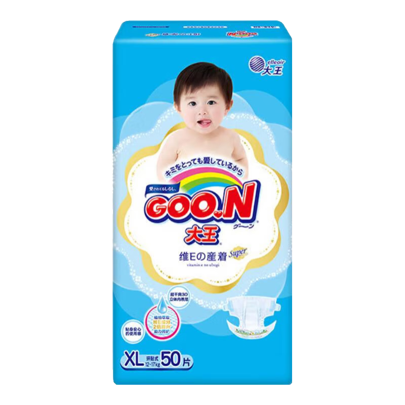 ���ڲ�����������GOO.N�� άEֽ���Ӥ��������ʪֽ��� ������ֽ���XL50Ƭ��12-17kg��