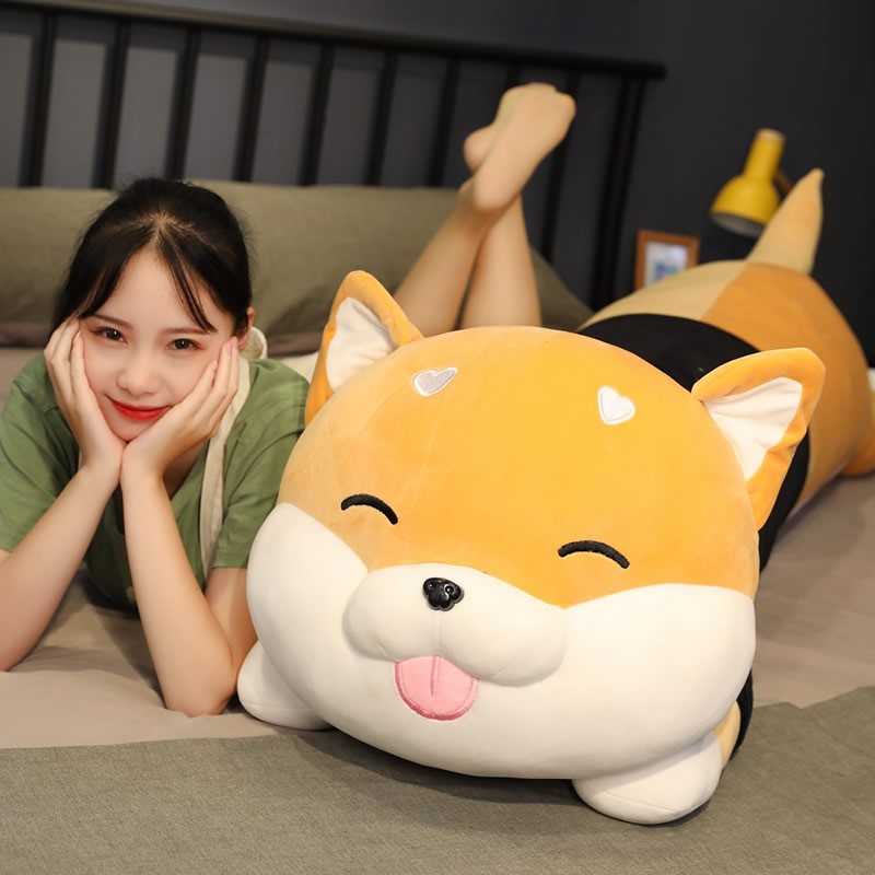 毛绒玩具狗公仔女生抱枕长条枕娃娃玩偶可爱女孩床上睡觉 爱的就是你