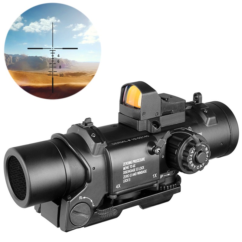 fire wolf火车头快拆十字带小红点瞄全息瞄准器套装全息镜快速寻鸟镜4