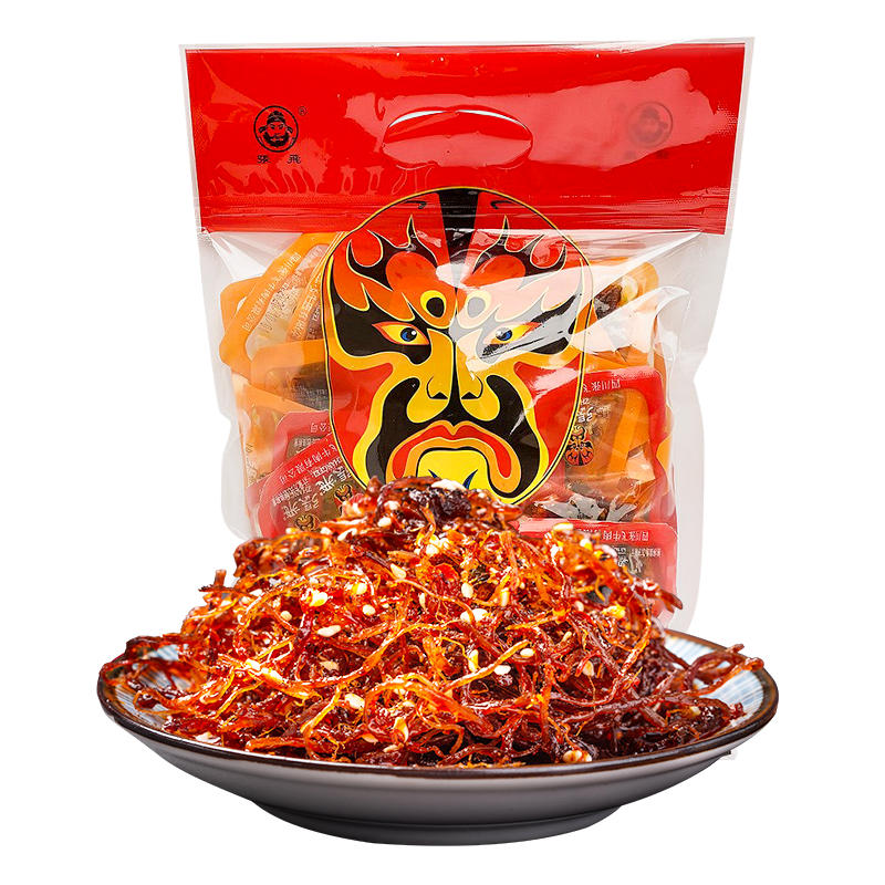 張飛燈影牛肉絲成都特產(chǎn)即食燈影牛肉網(wǎng)紅宿舍小包裝零食宵夜 雙味燈影混裝500g*1袋