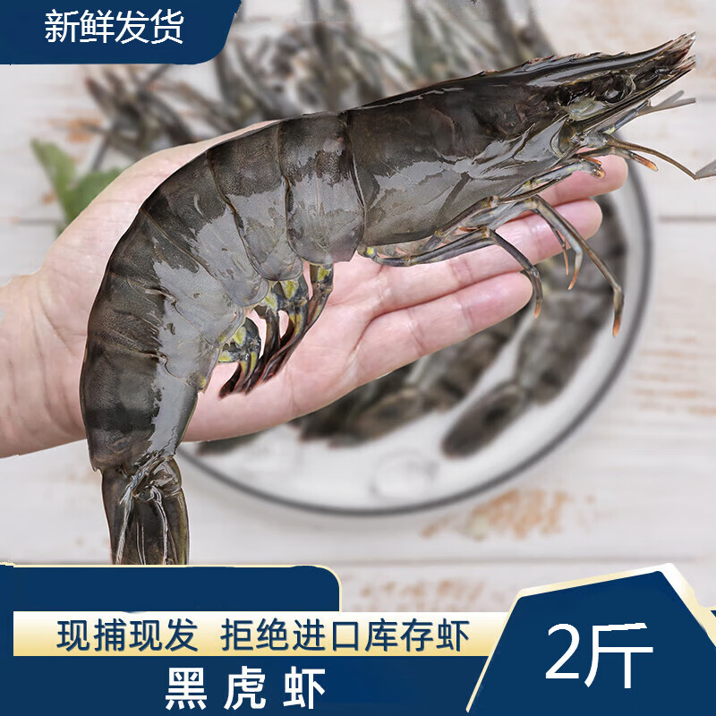 永相惜（Yongxiangxi） 黑虎虾超大越南特大海虾鲜活大虾新鲜斑节虾速冻基围虾冷冻老虎虾 4斤